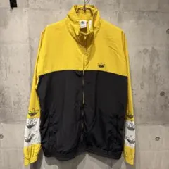 adidas ナイロンジャケット 3XL 黄黒 ビッグサイズ トレフォイル