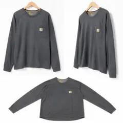 Carhartt ポケット付き 長袖Tシャツ グレーのサムネイル