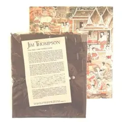 Jim Thompson タイシルク クッションカバー ワームグレー系