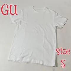 ジーユーGU コットンクルーネックTシャツ　ホワイト【メンズS】