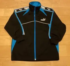 【未使用】PUMAプーマ　上ジャケットのみ　120cm ブラック×ブルー