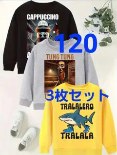 【三連休SALE】　3枚セット　イタリアンブレインロット　120　トレーナー