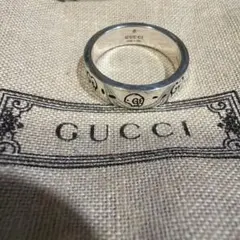 GUCCI グッチ 指輪 リング 19号 ゴースト インターロッキングG スカル