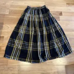 チェック柄 プリーツロングスカートのサムネイル