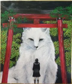 手描きイラスト　水彩画　アナログイラスト　水彩画　原画　色紙