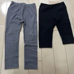 【即購入OK】【110cm】UNIQLOBABY ロングパンツ2枚セット黒グレー