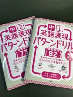 中1 中２英語表現 パターンドリル 重要表現７３ (シグマベスト) 2冊セットのサムネイル