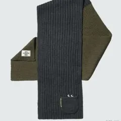 美品☆UNIQLO アニヤ・ハインドマーチ ヒートテックニットマフラー