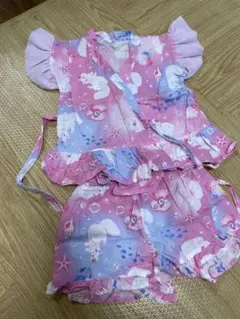 ねこちゃんシェル柄　甚平　女の子