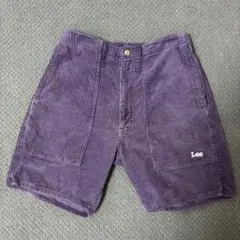 【美品】Lee リー コーデュロイショーツ ハーフパンツ アメカジ パープルのサムネイル