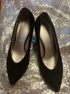 銀座かねまつ　パンプス　ブラック　黒