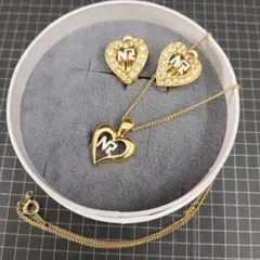 NINA RICCI ネックレス イヤリング セット ゴールド ハート