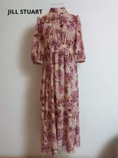 ジルスチュアート　シアー　バルーンスリーブ　ワンピース