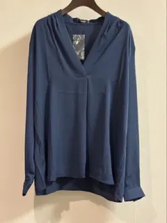 【新品・未使用】MANGO ブラウス L ブルーグレーのサムネイル