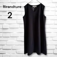 Rirandture ◆ノースリーブワンピース　ブラックフォーマル　膝丈　日本製