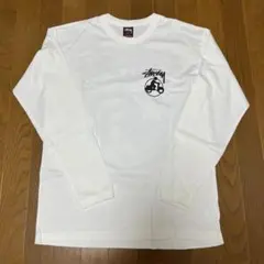 Stussy ホワイト 長袖Tシャツ M スクーターマン