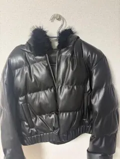 SHINE ファー付きレザーダウン　レディース