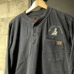 USA古着 RIGGS ヘンリーネックロンT ネイビー ラングラーのサムネイル