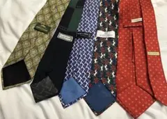 ネクタイバイブランド5本セット　ブルガリCeline Versace他