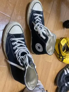 Converse ブラック ハイカット スニーカー