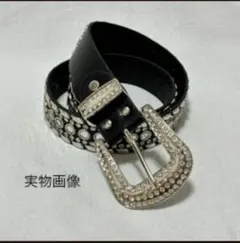 スタッズ ベルト ブリンブリンベルト ウエスタン ギャル ギラギラ y2k 黒