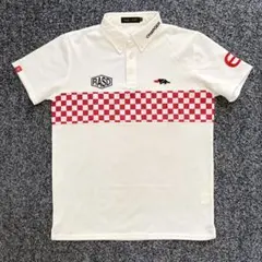 ラフアンドスウェル　半袖　ポロシャツ　ゴルフウェア　ホワイト系　サイズＳ