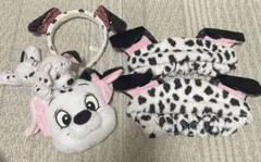 東京ディズニー　101匹わんちゃん　カチューシャ　ヘアバンド　ポシェット