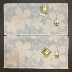 ミッフィー☆ 新品未使用タグ付き 桜♡ミッフィー刺繍タオルハンカチ２枚セットのサムネイル