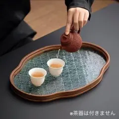 ヴィンテージ ベゴニア ガラス ティートレイ