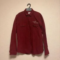 【美品】Smith’s American ワークシャツ Mバーガンディ 刺繍ロゴのサムネイル