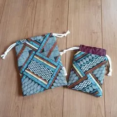 巾着袋　3点　和柄