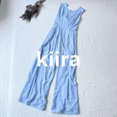 kiira キーラ lucky柄 オールインワン サロペット ワイドパンツ
