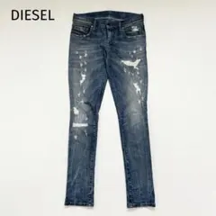 【ディーゼル】スキニーデニム　L相当　イタリア製　ダメージ加工　Grupeeのサムネイル