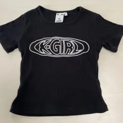 X-girl 半袖リブTシャツ ブラック
