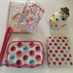 不二家ペコちゃんグッズ　コップ　ミラー　ポーチ　マスコット　スケジュール手帳