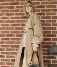 ベージュ オーバーサイズ トレンチコート