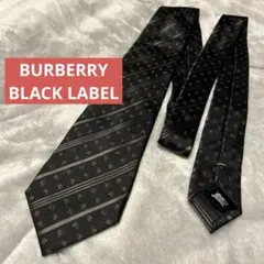 【美品】BURBERRY BLACK LABEL モノグラム 高級ネクタイ 古着