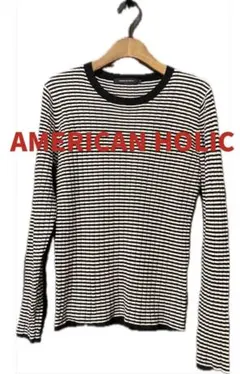 【美品】AMERICAN HOLICボーダーＴシャツ　ボーダー長袖カットソー