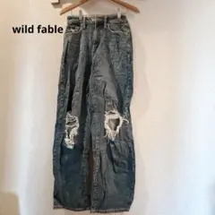 海外古着【wild fable 】ダメージデニムパンツ 0/25R カジュアル