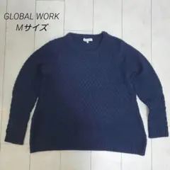 GLOBAL WORK ネイビー ニット Mサイズ