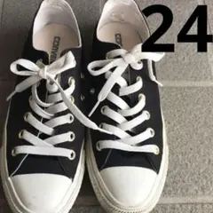 ☆コンバース スニーカー 黒 24cm