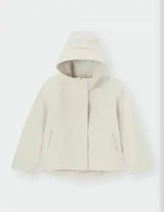 GU コージーメルトンショートフーディコート L　ナチュラル