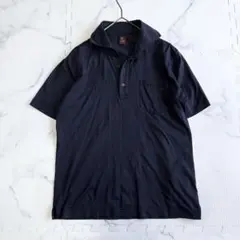 ✨美品✨タケオキクチ 赤タグ半袖ポロシャツ 紺ネイビー2 tk58のサムネイル