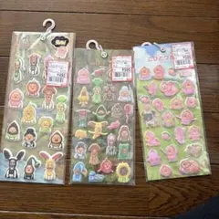 こびとづかん　もっちもちシール　こびとづかん　シール　三種類セット