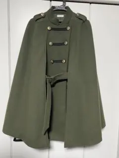 axes femme ナポレオン風マントコート　カーキ　アクシーズファム