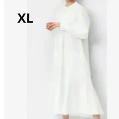 美品　GUバンドカラーロングワンピース