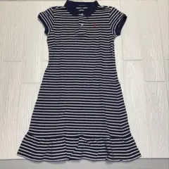 ポロラルフローレン RALPH LAUREN ボーダー フリル ワンピース ポロ