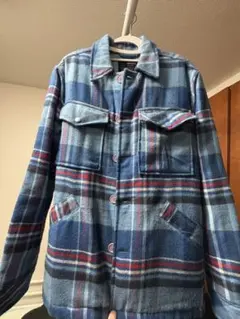 RVCA青系チェック柄フランネルジャケット