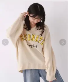 レピピアルマリオ レピピ サガラワッペンユルニット ニット S アイボリー