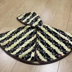 ミキハウス　クマ柄 ベビーポンチョ フリース素材